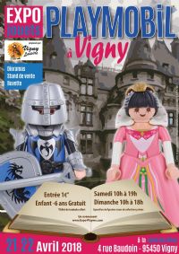Exposition Playmobil à Vigny - 95. Du 21 au 22 avril 2018 à Vigny. Valdoise.  10H00